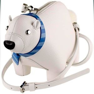 Kate Spade RARE New York Arctic Friends Polar Bear Crossbody Leather Bag